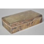 A Silver Cigarette Box with Engine Turned Decoration, 17x9cm, Varying Condition Issues to Include