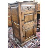 A Mid/Late 20th Century Oak Music Cabinet, 53cm Wide and 97cm high