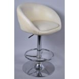 A Late 20th Century Chrome Base Swivel Topped Stool