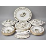 A Collection of Royal Worcester Bernina Pattern Dinnerwares to comprise Two Lidded Tureens, Oval