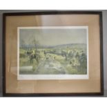 A Framed Lionel Edwards Print, The South Notts Fox Hounds, 49cm wide