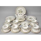 A Royal Worcester Bernina Pattern Tea Set to comprise Teapot, Seven Cups, Five Saucers, Twelve