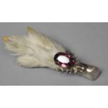 A Silver and Jewel Mounted Scottish Grouse Claw Brooch by W Bros, Edinburgh 1961