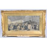 A Gilt Framed 19th Century Railway Print, 49x24cm