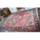 An Antique Hand Made Persian Heriz Carpet, 360x273cms