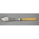 A Silver Bladed and Ivory Handled Butter Knife, Sheffield 1891