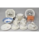 A Tray of Ceramics to Include Blue and White Bowls, Dinnerwares, Royal Doulton Pair of Whisky