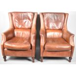A Pair of Vintage Leather Armchairs