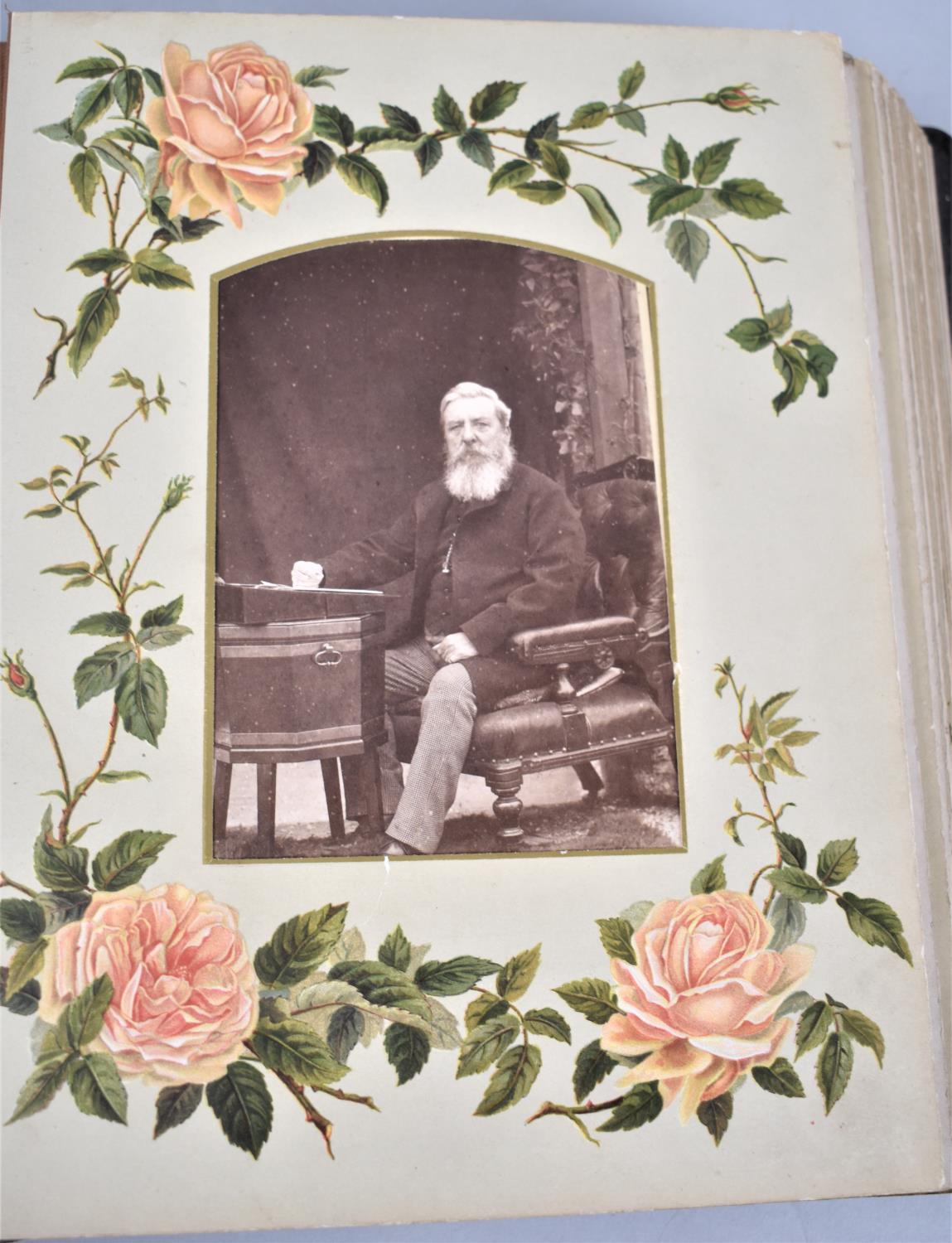 A Late Victorian Photograph Album 'The Rose Album', Containing Monochrome Family Photographs, - Image 3 of 8