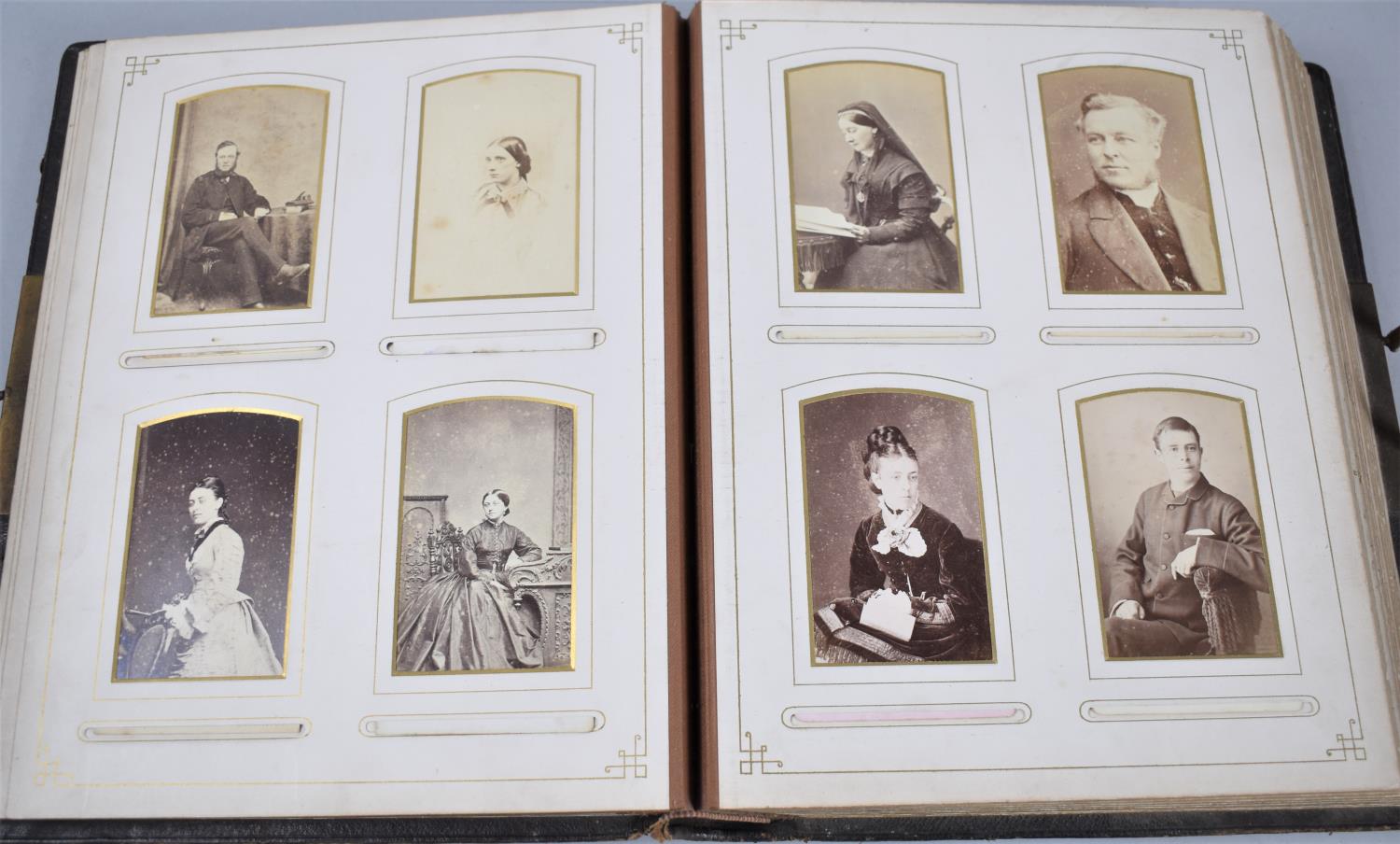 A Late Victorian Photograph Album 'The Rose Album', Containing Monochrome Family Photographs, - Image 4 of 8