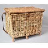 A Wicker Fishing Creel, 51cm wide