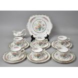 A Grosvenor China Wu Ting Pattern Tea Set to comprise Six Cups, Milk Jug, Six Saucers, Six Side