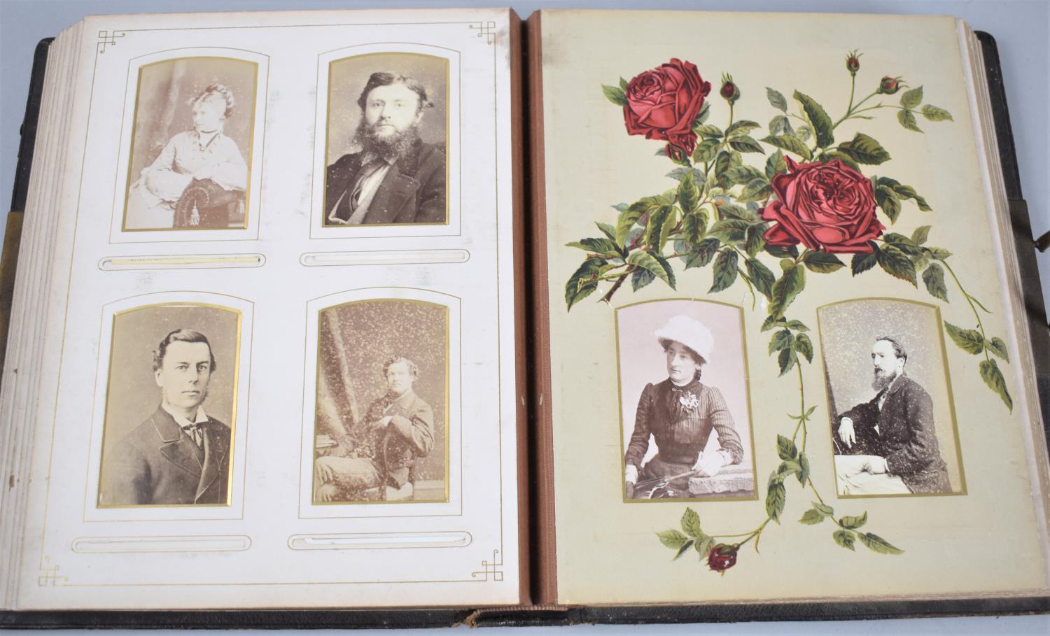 A Late Victorian Photograph Album 'The Rose Album', Containing Monochrome Family Photographs, - Image 6 of 8