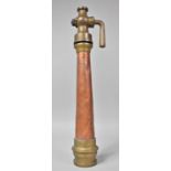 A Vintage Copper and Brass Fire Hydrant Nozzle, 49cms Long