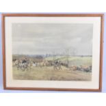 A Framed Hunting Print, The Whaddon Chase at Waterloo by Michael Lyne, 53x38cm