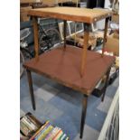 Two Graduated Folding Legged Whist Tables