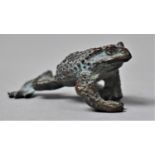 A Small Bronze Study of a Toad, 5cm long
