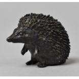 A Small Bronze Study of a Hedgehog, 3cm high