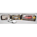 Three Boxed Maisto Diecast Cars, Corvette, Spyder and Mercedes A Class