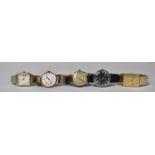 A Collection of Five Mid 20th Century Gents Wrist Watches