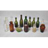 A Collection of Various Green Glass and Other Bottles to comprise Oswestry, Chester, Warrington,