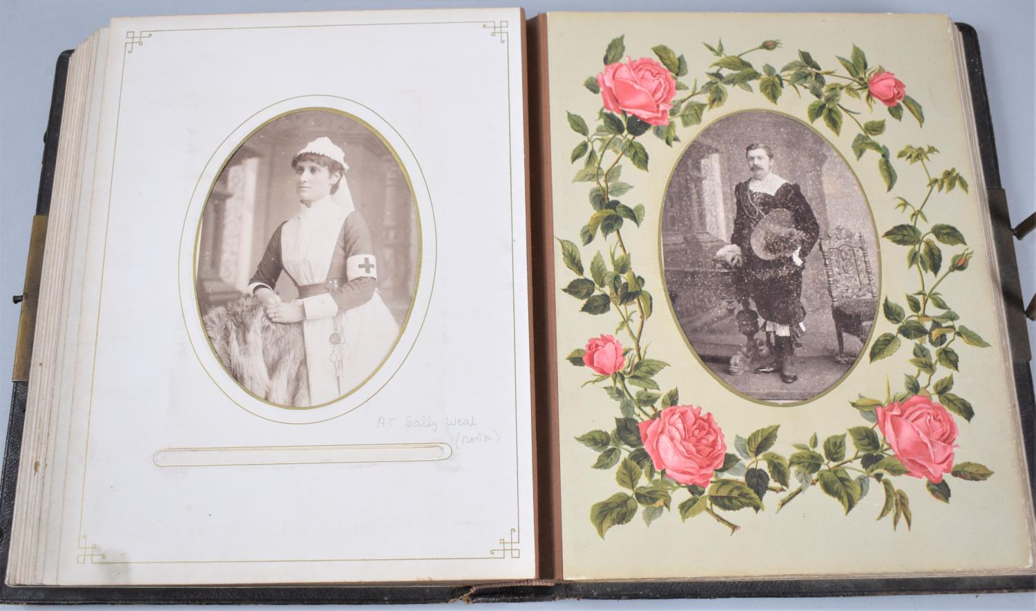 A Late Victorian Photograph Album 'The Rose Album', Containing Monochrome Family Photographs, - Image 7 of 8