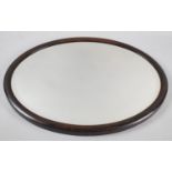 A Mid 20th Century Oval Mahogany Framed Wall Mirror, 54cm Wide