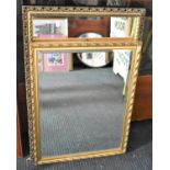 Two Gilt Framed Wall Mirrors, Largest 79x53cm