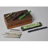A Collection of Vintage Pens, Propelling Pencils, Self Filling Fountain Pen etc