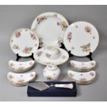 A Collection of Royal Worcester Roanoke Pattern China to comprise Twelve Kidney Shaped Dishes,