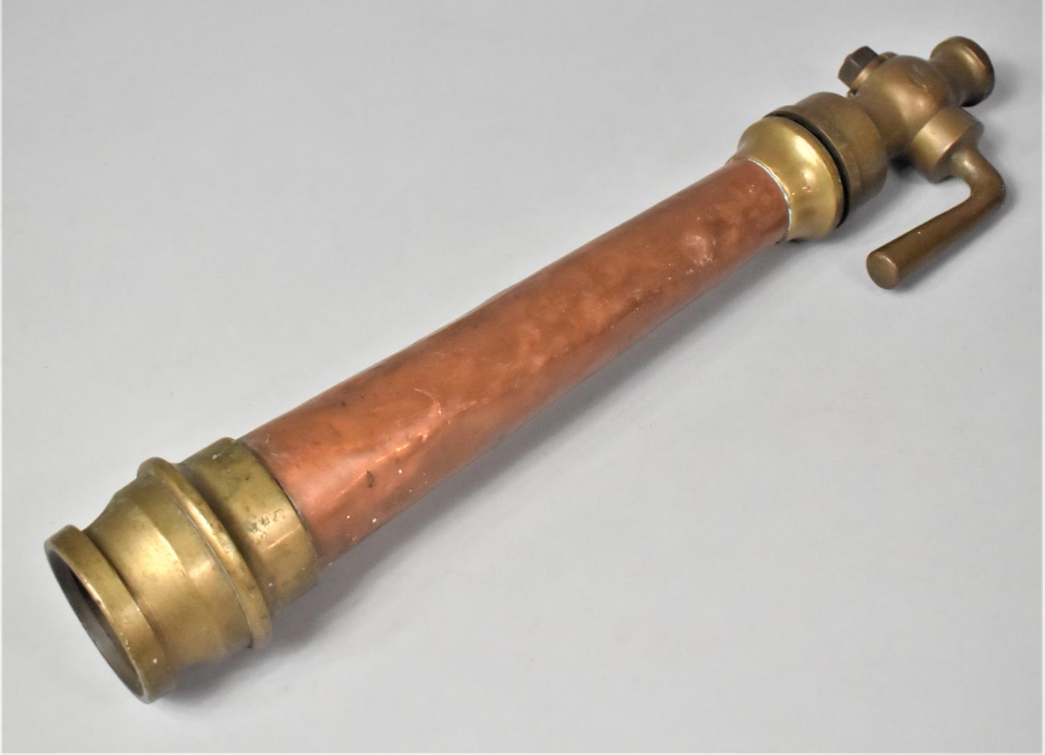 A Vintage Copper and Brass Fire Hydrant Nozzle, 49cms Long - Image 2 of 2