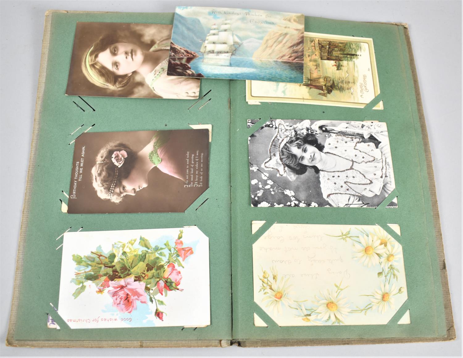 Two Late Victorian/Edwardian Postcard Albums Containing Mixed Postcards, Greeting Cards, Musical - Image 3 of 10