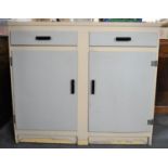 A Mid 20th Century Formica Topped Kitchen Sideboard with Two Drawers Over Cupboards, 106.5cm wide