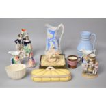 A Collection of Various 19th Century and Later Ceramics to comprise Relief Moulded Jug,