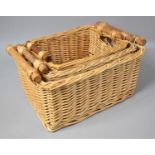 A Graduated Set of Three Wicker Baskets