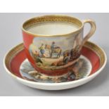 A 19th Century Prattware Breakfast Cup and Saucer