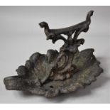A Late 19th/Early 20th Century Cast Iron Boot Scraper on Leaf Tray Base, 35cm long