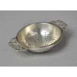 A Silver Tea Strainer, Hallmarked for Chester 1927