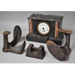 Two Shoe Lasts, Mantle Clock for Restoration and a 7lbs Weight