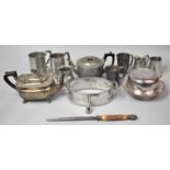 A Collection of Various Silver Plated and Pewter Items to comprise Nice Quality Silver Plated Entree