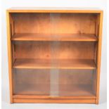 A Mid 20th Century Glazed Bookcase with Two adjustable Shelves, 76cm wide