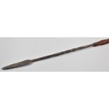 A Vintage Tribal Spear with Wooden Shaft, 124cm Long
