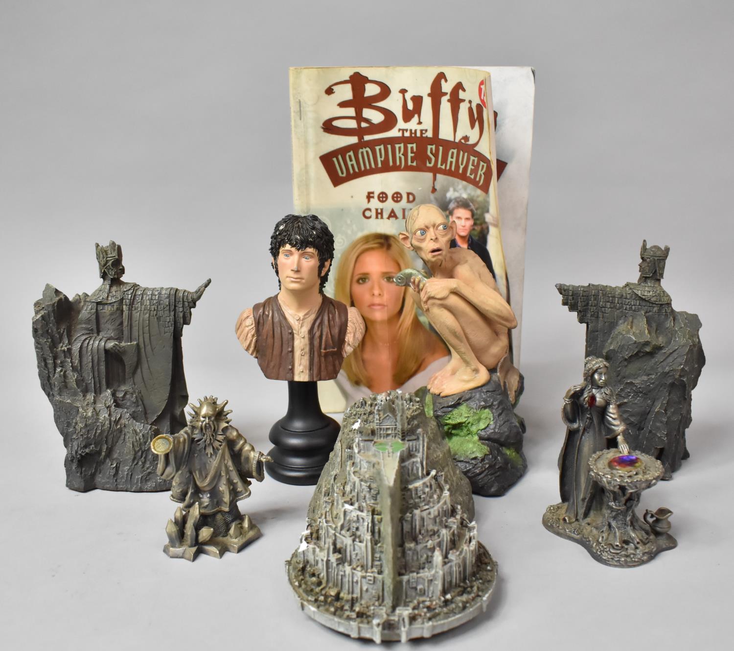 A Collection of Lord of the Rings Figures, Pewter Figures and a Buffy the Vampire Slayer Comic (
