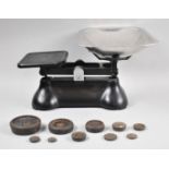 A Modern Set of Kitchen Scales and Weights