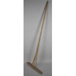 A Vintage Long Handled Wooden Hay Rake