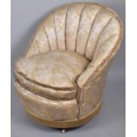 A Mid 20th Century Circular Seated Ladies Nursing Chair of Shell Form