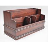 A Reproduction Indonesian Mahogany Stationery Rack, 36cm Wide