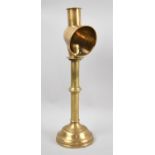 A Late 19th Century Brass Candle Lamp, 40cm high