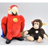 A Steiff Monkey, Bong Together with a Steiff Parrot, Lore