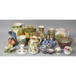 A Collection of Various Continental and English Ceramics to comprise Jugs, Lidded Pots, Vases,